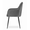 LAURES VINTINO Stolička LUGO tmavosivý zamat čierne nohy 3