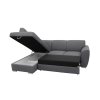 LAURES VINTINO Rohová rozkladacia sedačka DORIS L sivá 3