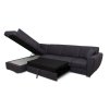 LAURES VINTINO Rohová rozkladacia sedačka DOLORES LETTO L čierna 3
