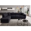 LAURES VINTINO Rohová rozkladacia sedačka DOLORES LETTO L čierna 4