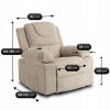 Masážne kreslo s funkciou vstávania MARCOS bežové Krémové 8