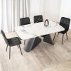 LAURES VINTINO Rozkladací keramický stôl RENATO 160–240 cm biely mramor/Čierny 3
