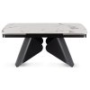 LAURES VINTINO Rozkladací keramický stôl RENATO 160–240 cm biely mramor/Čierny 6