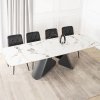 LAURES VINTINO Rozkladací keramický stôl RENATO 160–240 cm biely mramor/Čierny 2