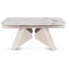 LAURES VINTINO Rozkladací keramický stôl RENATO 160–240 cm biely mramor/Kašmir