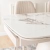 Rozkladací keramický stôl RENATO 160–240 cm biely mramor/Kašmir 5