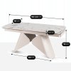 Rozkladací keramický stôl RENATO 160–240 cm biely mramor/Kašmir 8