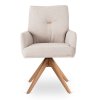 Čalúnená otočná stolička BONO – béžová moderná 8