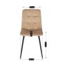 vintino laures jedalenska stolicka monza bezova čierne nohy zamatová velurova welurova stolicka 12