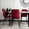 vintino laures jedalenska stolicka monza bordova čierne nohy zamatová velurova welurova stolicka 6