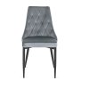vintino laures jedalneska stolicka imola siva cierne nohy zamatová velurova welurova stolicka 3