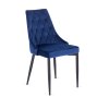 vintino laures jedálenska stolicka namornicka modra imola zamatova velvet cierne nohy 1