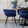 vintino laures jedálenska stolicka orion namornicka modra zamatova velvet cierne nohy 4