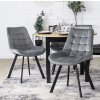 LAURES VINTINO calunene kreslo stolicka do jedalne kuchyne zamat zamatová sivá 4