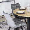 LAURES VINTINO calunene kreslo stolicka do jedalne kuchyne zamat zamatová sivá 6
