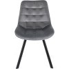 LAURES VINTINO calunene kreslo stolicka do jedalne kuchyne zamat zamatová sivá 8