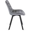 LAURES VINTINO calunene kreslo stolicka do jedalne kuchyne zamat zamatová sivá 9