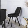 LAURES VINTINO calunene kreslo stolicka do jedalne kuchyne zamat zamatová čierna 5