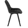LAURES VINTINO calunene kreslo stolicka do jedalne kuchyne zamat zamatová čierna 8