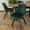 LAURES VINTINO calunene kreslo stolicka do jedalne kuchyne zamat zamatová smaragdovo zelena 5