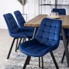 LAURES VINTINO calunene kreslo stolicka do jedalne kuchyne zamat zamatová modrá 3