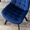 LAURES VINTINO calunene kreslo stolicka do jedalne kuchyne zamat zamatová modrá 5