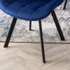 LAURES VINTINO calunene kreslo stolicka do jedalne kuchyne zamat zamatová modrá 7