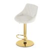 vintino laures otocna barova stolicka biela zlata velvet zamatova jedalenska stolicka do kuchyne 2