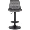 vintino laures barova stolicka zamatova seda siva otocna stolicka cierna podstava vyskovo nastavitelna jedalenska stolicka 4
