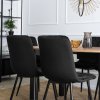 LAURES VINTINO calunene kreslo stolicka do jedalne kuchyne zamat zamatová cierna 5