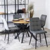 LAURES VINTINO calunene kreslo stolicka do jedalne kuchyne zamat zamatová sivá 3