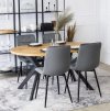 LAURES VINTINO calunene kreslo stolicka do jedalne kuchyne zamat zamatová sivá 6