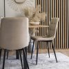 LAURES VINTINO calunene kreslo stolicka do jedalne kuchyne zamat zamatová bezova 5