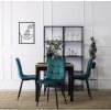 vintino laures jedálenska stolicka forli tyrkysova zamatova velurova loft velvet cierne nohy 2