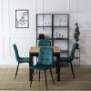 vintino laures jedálenska stolicka forli tyrkysova zamatova velurova loft velvet cierne nohy 3