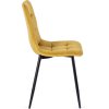 vintino laures jedálenska stolicka forli horčicová zamatova velurova loft velvet cierne nohy 4