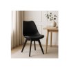 vintino laures jedálenska stolicka forli čierna zamatova velurova loft velvet cierne nohy 2