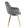vintino laures kreslo stolicka siva zlate nohy kreslo do kniznice kreslo do obyvacky kreslo do spalne kreslo na kojenie velur 10