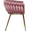 vintino laures kreslo stolicka ružova zlate nohy kreslo do kniznice kreslo do obyvacky kreslo do spalne kreslo na kojenie velur carina 8