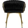 vintino laures kreslo stolicka čierna zlate nohy kreslo do kniznice kreslo do obyvacky kreslo do spalne kreslo na kojenie velur carina 8