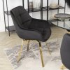 vintino laures kreslo stolicka čierna zlate nohy kreslo do kniznice kreslo do obyvacky kreslo do spalne kreslo na kojenie velur 3