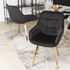 vintino laures kreslo stolicka čierna zlate nohy kreslo do kniznice kreslo do obyvacky kreslo do spalne kreslo na kojenie velur 4
