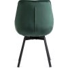 Otočné Kreslo MESSINA zelená zamat čierne nohy