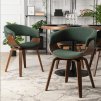Jedálenská stolička TACCO zelená orech