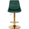vintino laures zamatova otočna barova stolička zlatá podstava 6