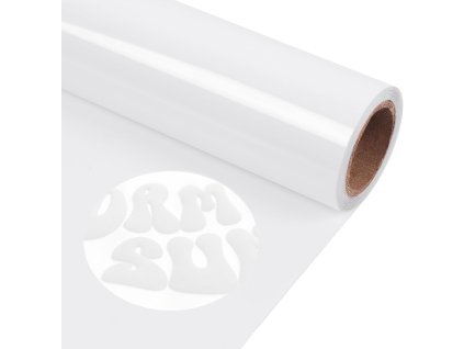 Puff bílá nažehlovací fólie na textil – role s pohledem na strukturu a povrch