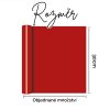 Rozměr červené matné samolepicí vinylové fólie – šířka 30 cm, délka podle objednaného množství