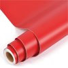 Matná červená samolepicí fólie – role s pohledem na strukturu a povrch