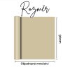 Rozměr béžové matné samolepicí vinylové fólie – šířka 30 cm, délka podle objednaného množství