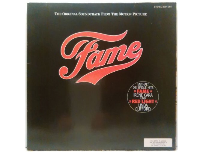 LP  Various ‎– Fame - Original Soundtrack From The Motion Picture, 1980